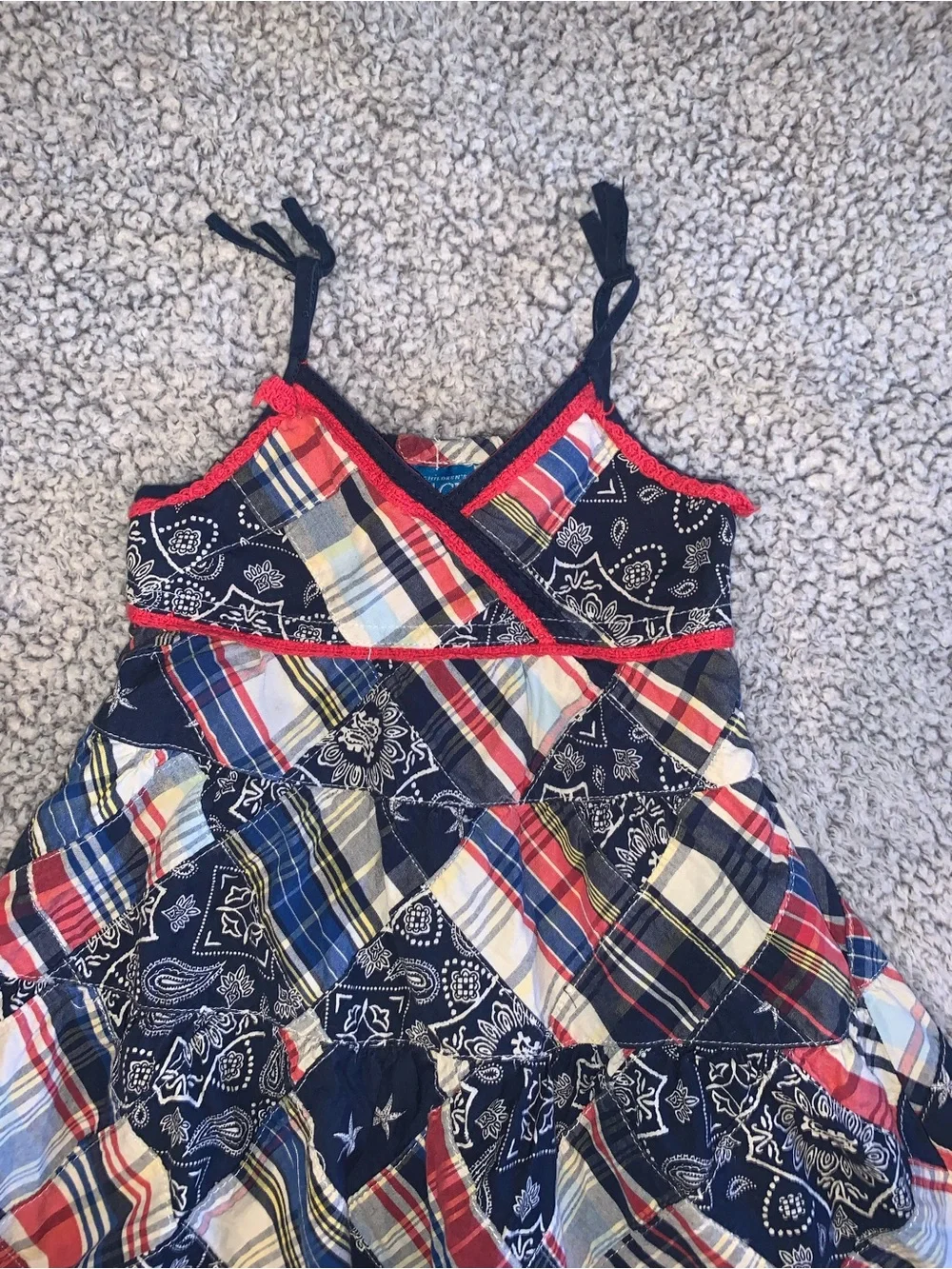 Vintage The Children’s Place sundress Americana  Red White and Blue 6-9 months